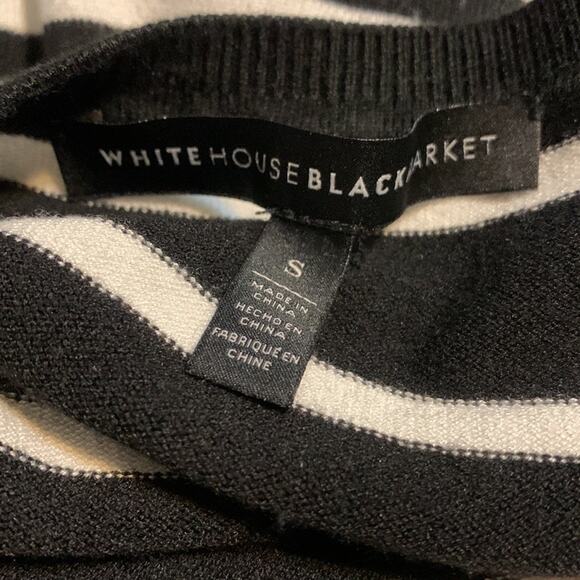 White House Black Market Striped Short Sleeve Pullover Sweater Small - Picture 5 of 7